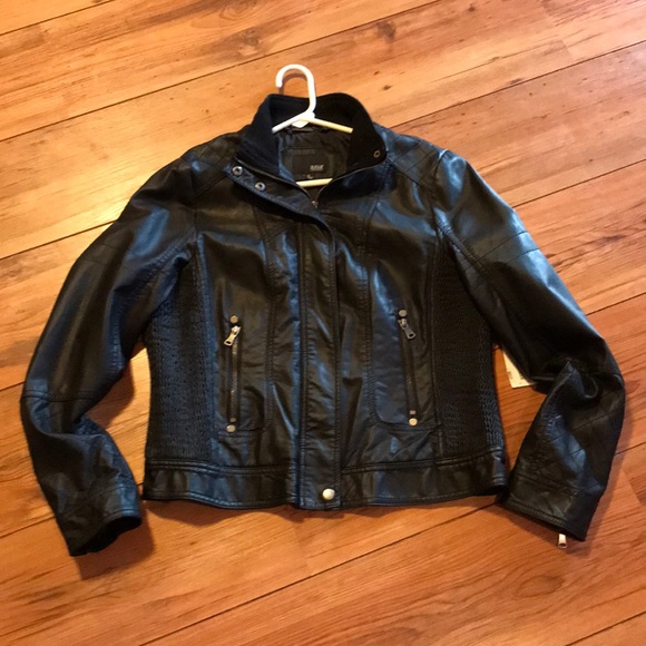 a.n.a Jackets & Blazers - New leather feel black jacket